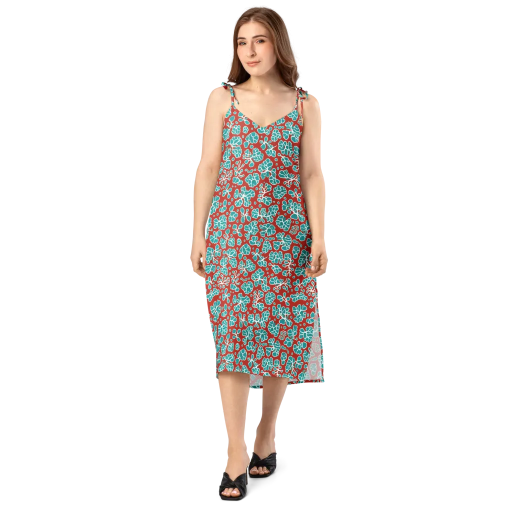 Vermilion Reef on Slip Dress — Front
