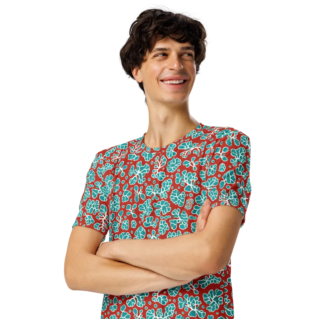 Vermilion Reef on Men's Crew Neck T-Shirt — Left Front