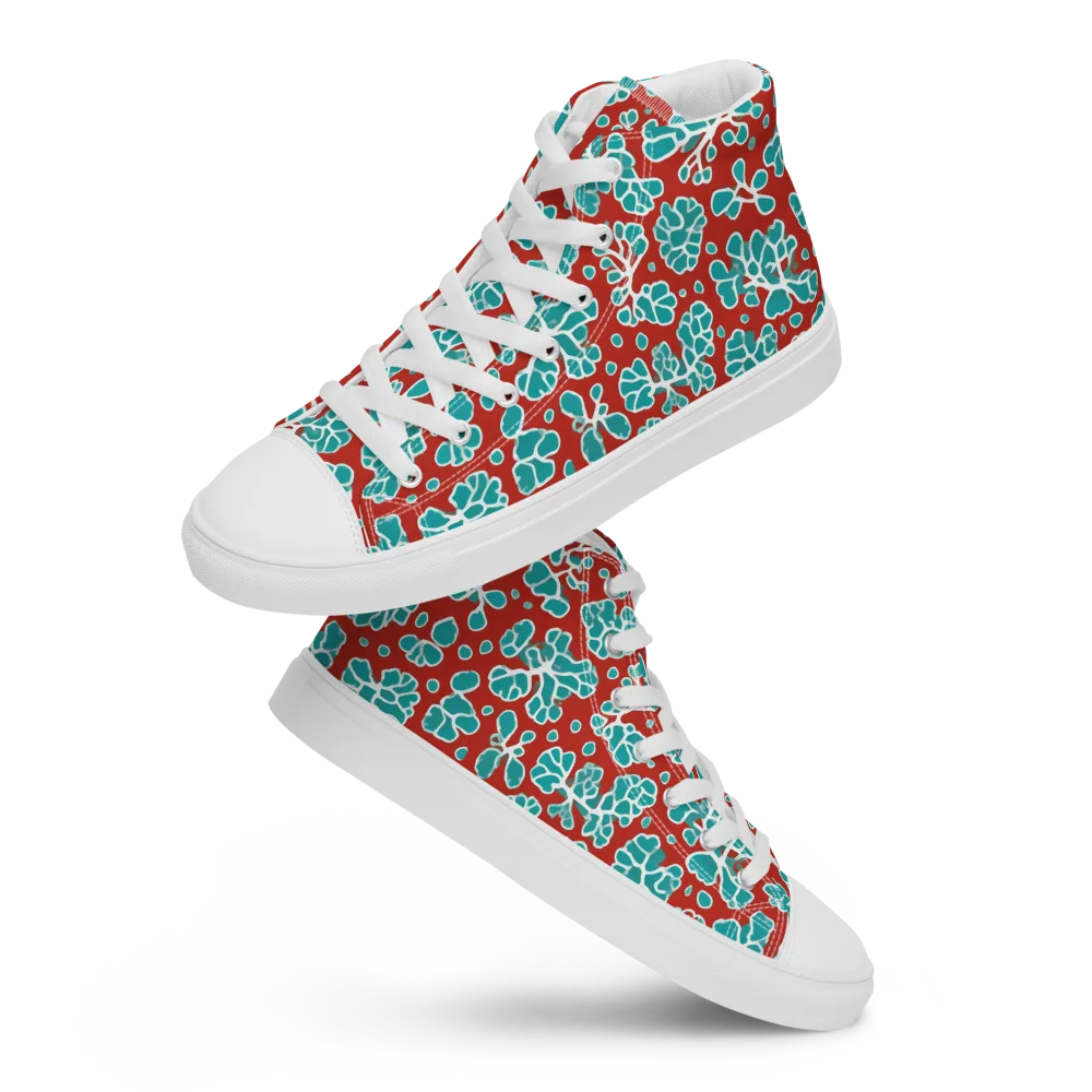 Vermilion Reef on Men's High Top Canvas Shoes — Front