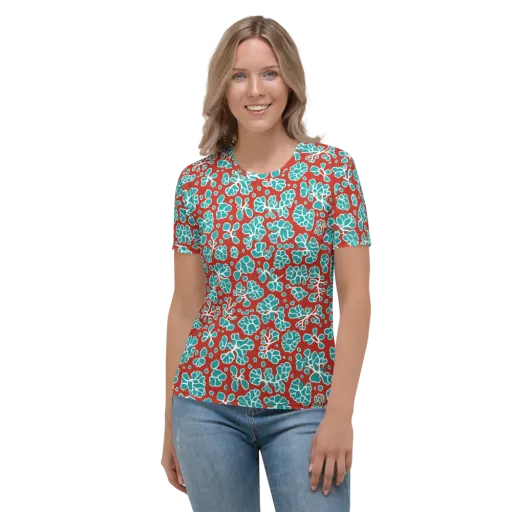 Vermilion Reef on a Women's Crew Neck T-Shirt