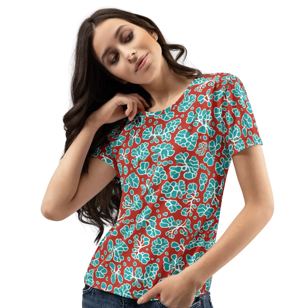 Vermilion Reef on Women's Crew Neck T-Shirt — Left Front