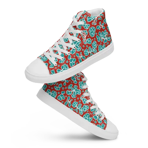 Vermilion Reef on a Women's High Top Canvas Shoes