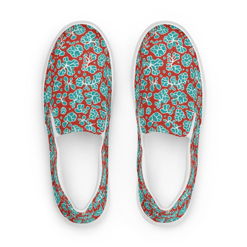 Vermilion Reef on Men's Slip-On Canvas Shoes — Front