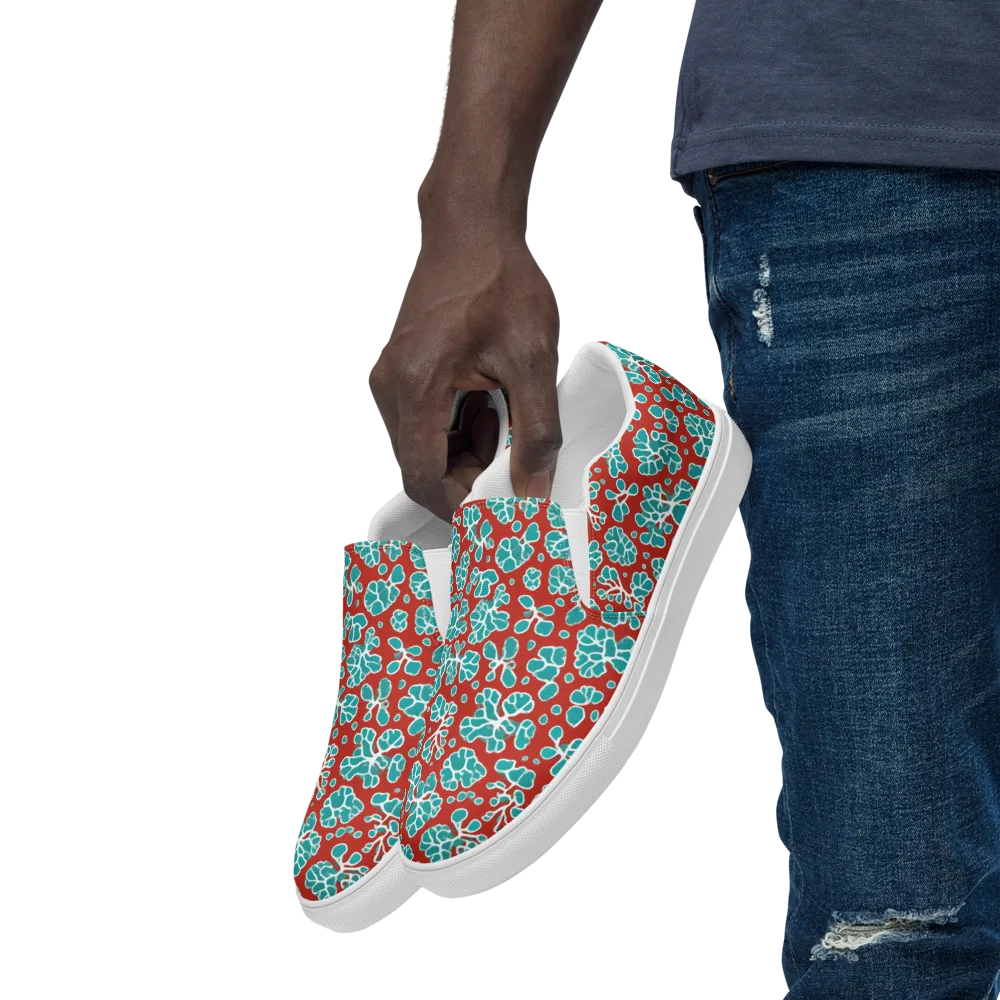 Vermilion Reef on Men's Slip-On Canvas Shoes — Left Front