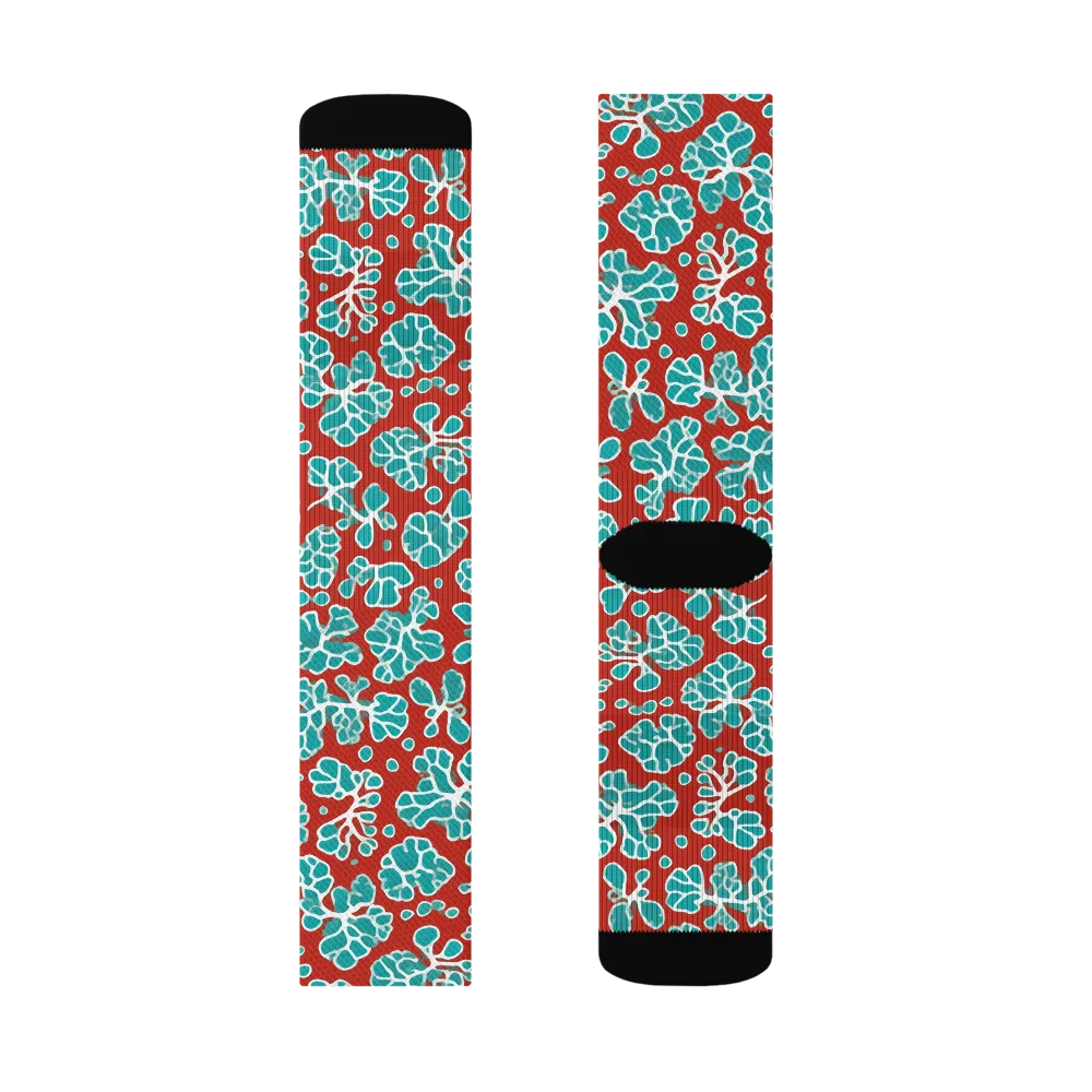 Vermilion Reef on Socks — Left Sock