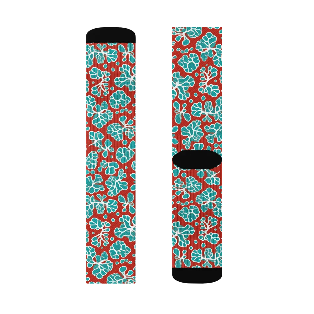 Vermilion Reef on Socks — Right Sock