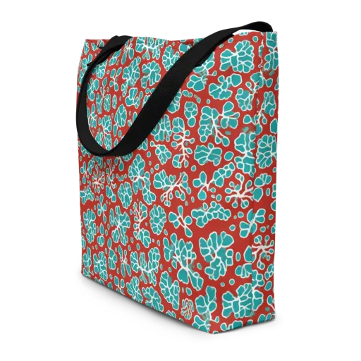 Vermilion Reef on a Large Tote Bag W/ Pocket
