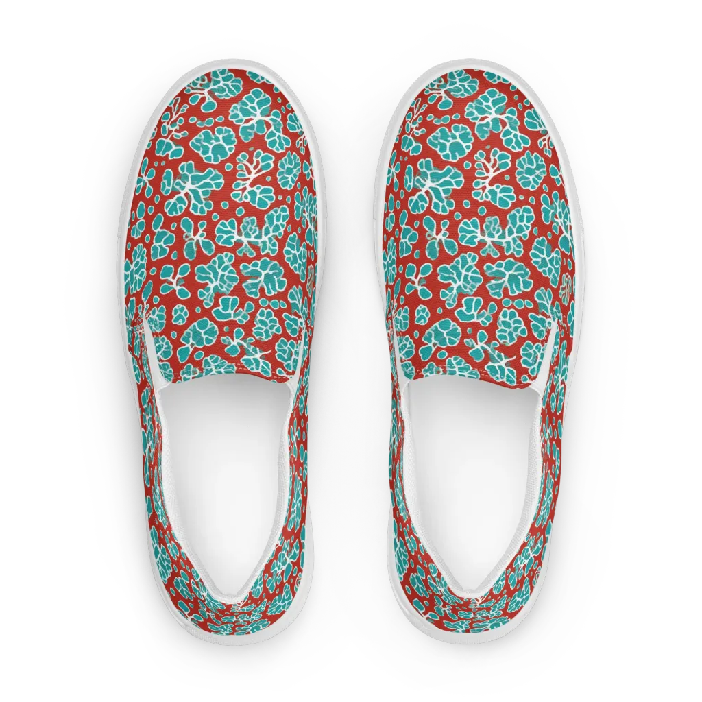 Vermilion Reef on Women's Slip-On Canvas Shoes — Front