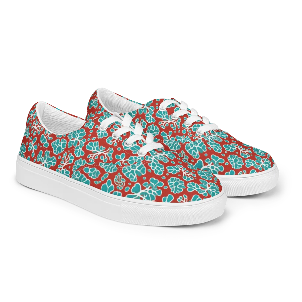Vermilion Reef on Men's Lace-Up Canvas Shoes — Right Front