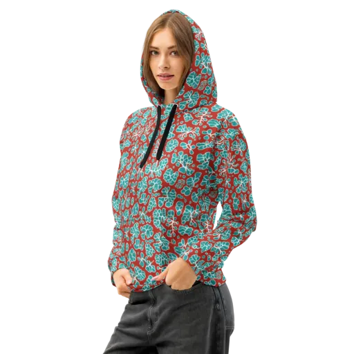 Vermilion Reef on a Cotton Hoodie