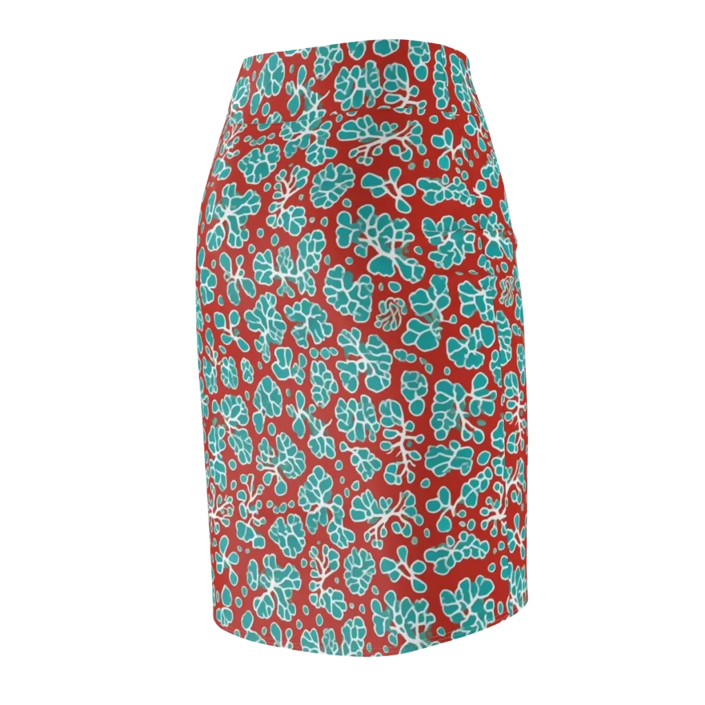 Vermilion Reef on Pencil Skirt — Back Side