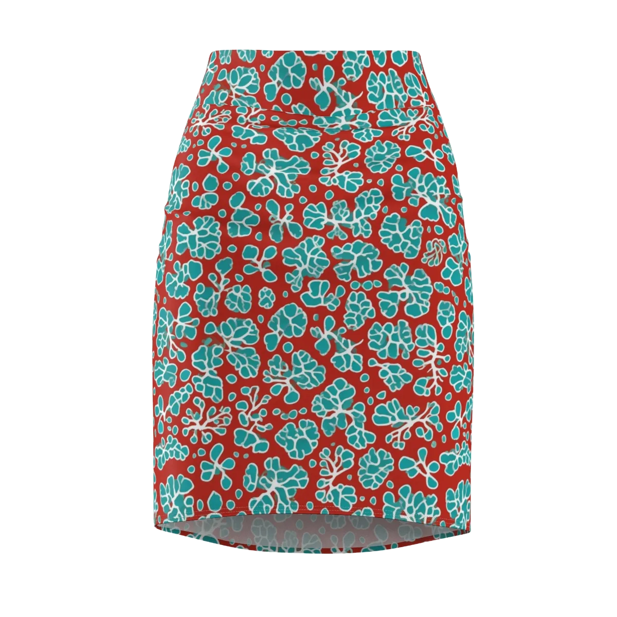 Vermilion Reef on Pencil Skirt — Front