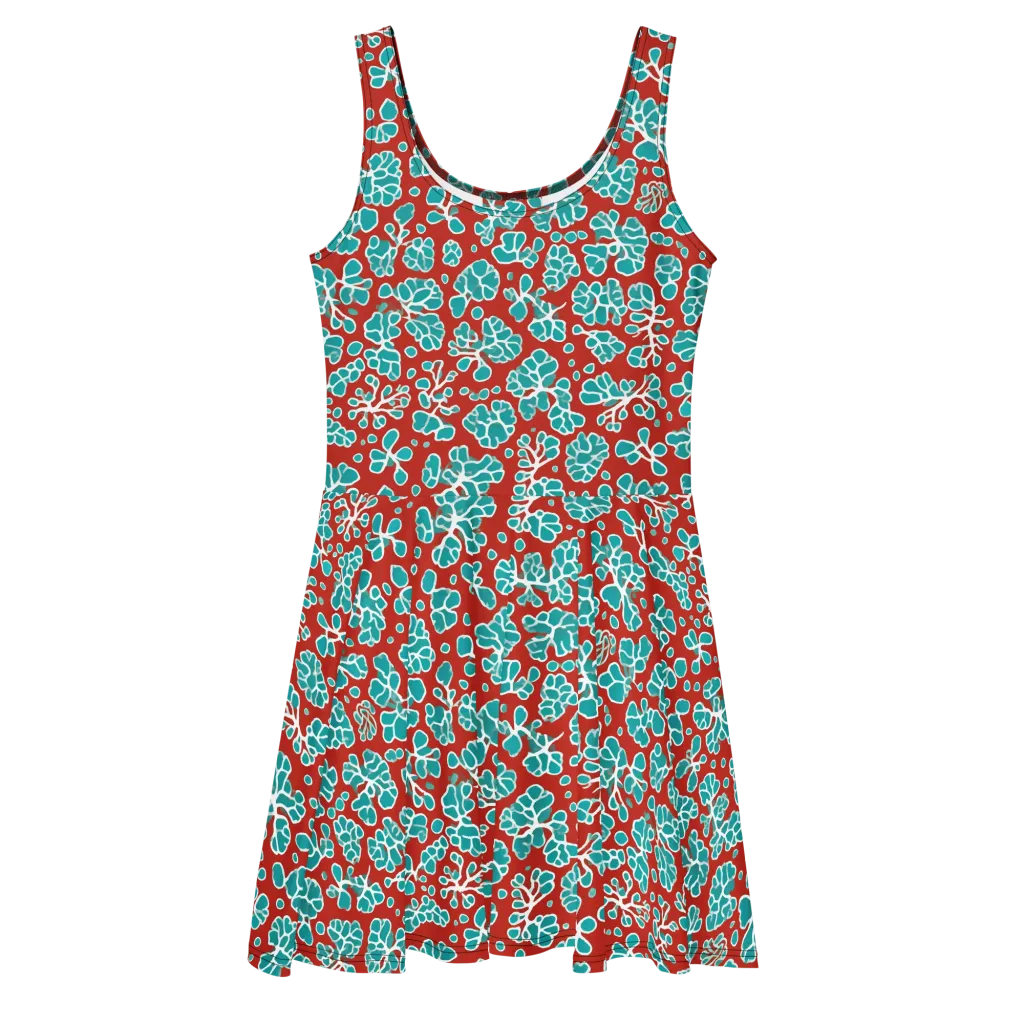 Vermilion Reef on Skater Dress — Front