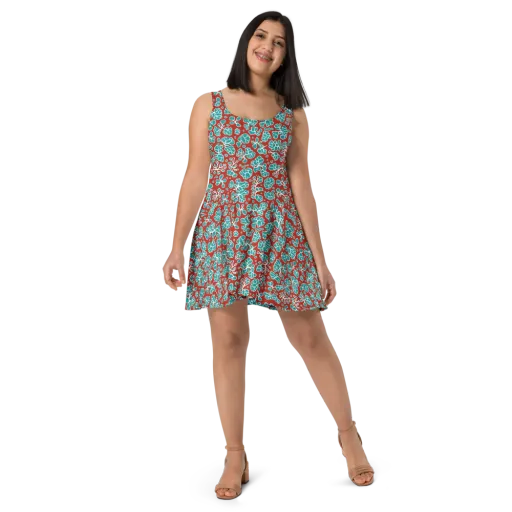 Vermilion Reef on a Skater Dress