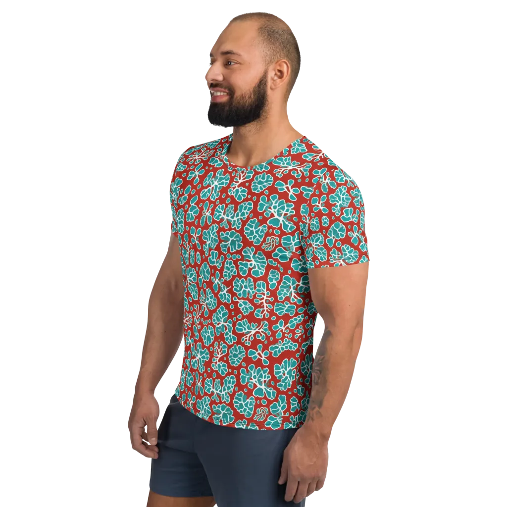 Vermilion Reef on Men's Athletic T-Shirt — Left