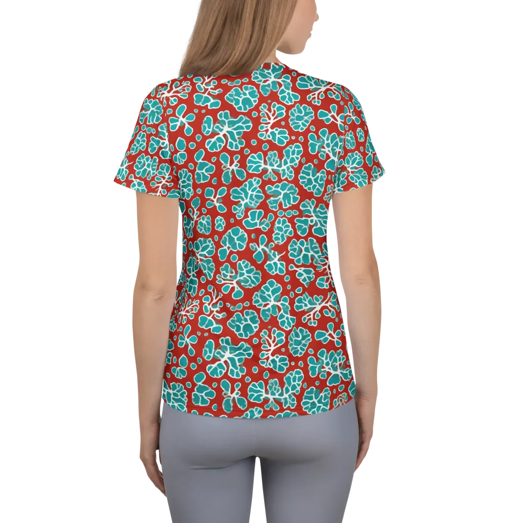 Vermilion Reef on Women's Athletic T-Shirt — Back