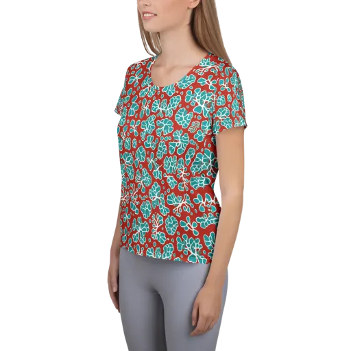 Vermilion Reef on a Women's Athletic T-Shirt