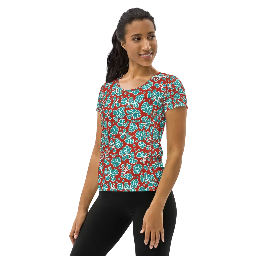 Vermilion Reef on Women's Athletic T-Shirt — Left