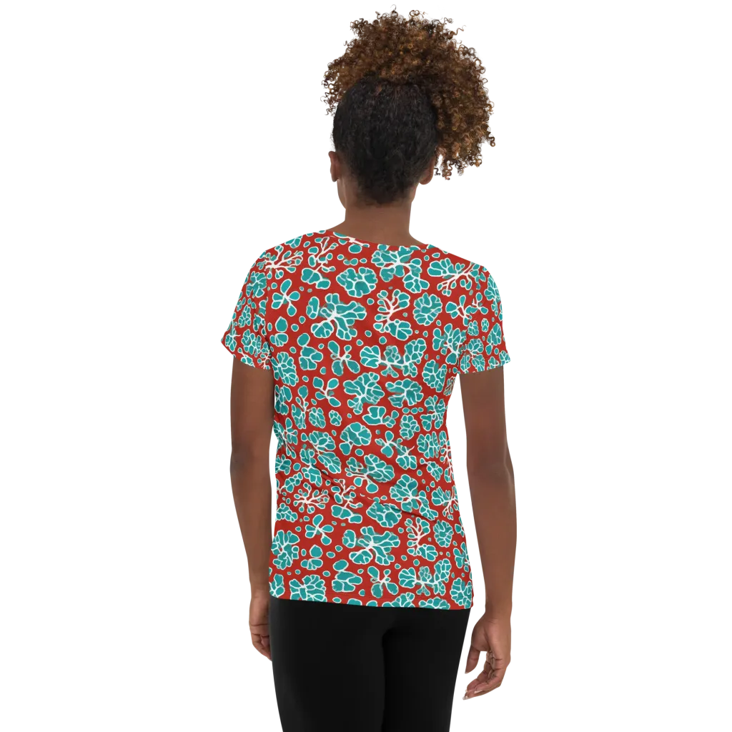 Vermilion Reef on Women's Athletic T-Shirt — Back