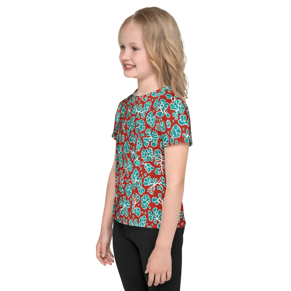 Vermilion Reef on Kids Crew Neck T-Shirt — Left