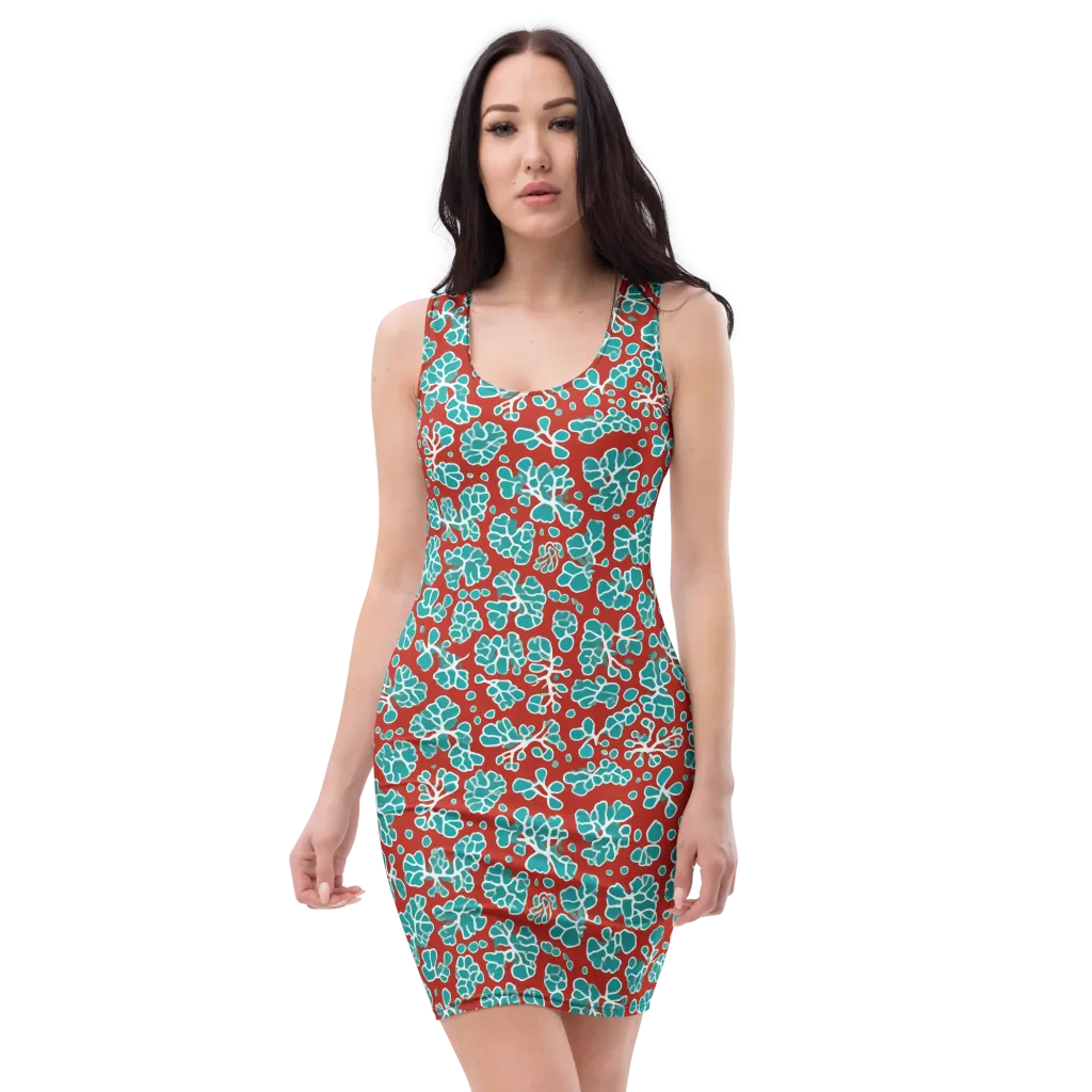 Vermilion Reef on Bodycon Dress — Front