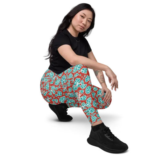 Vermilion Reef on a Leggings with Pockets