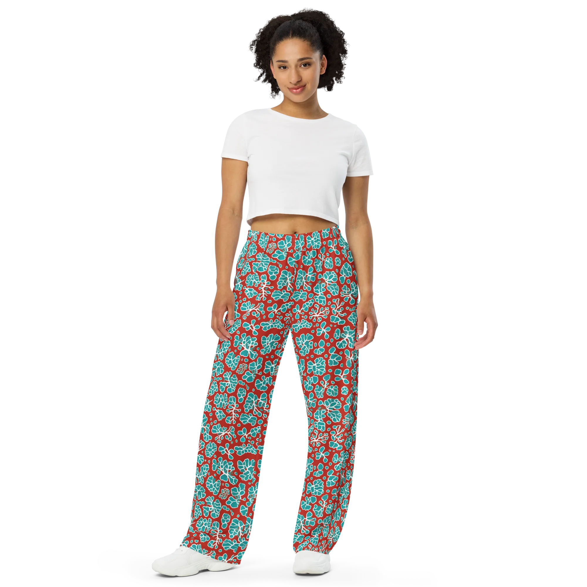 Vermilion Reef on Wide-Leg Pants — Front
