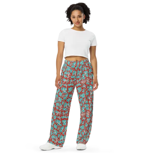 Vermilion Reef on a Wide-Leg Pants