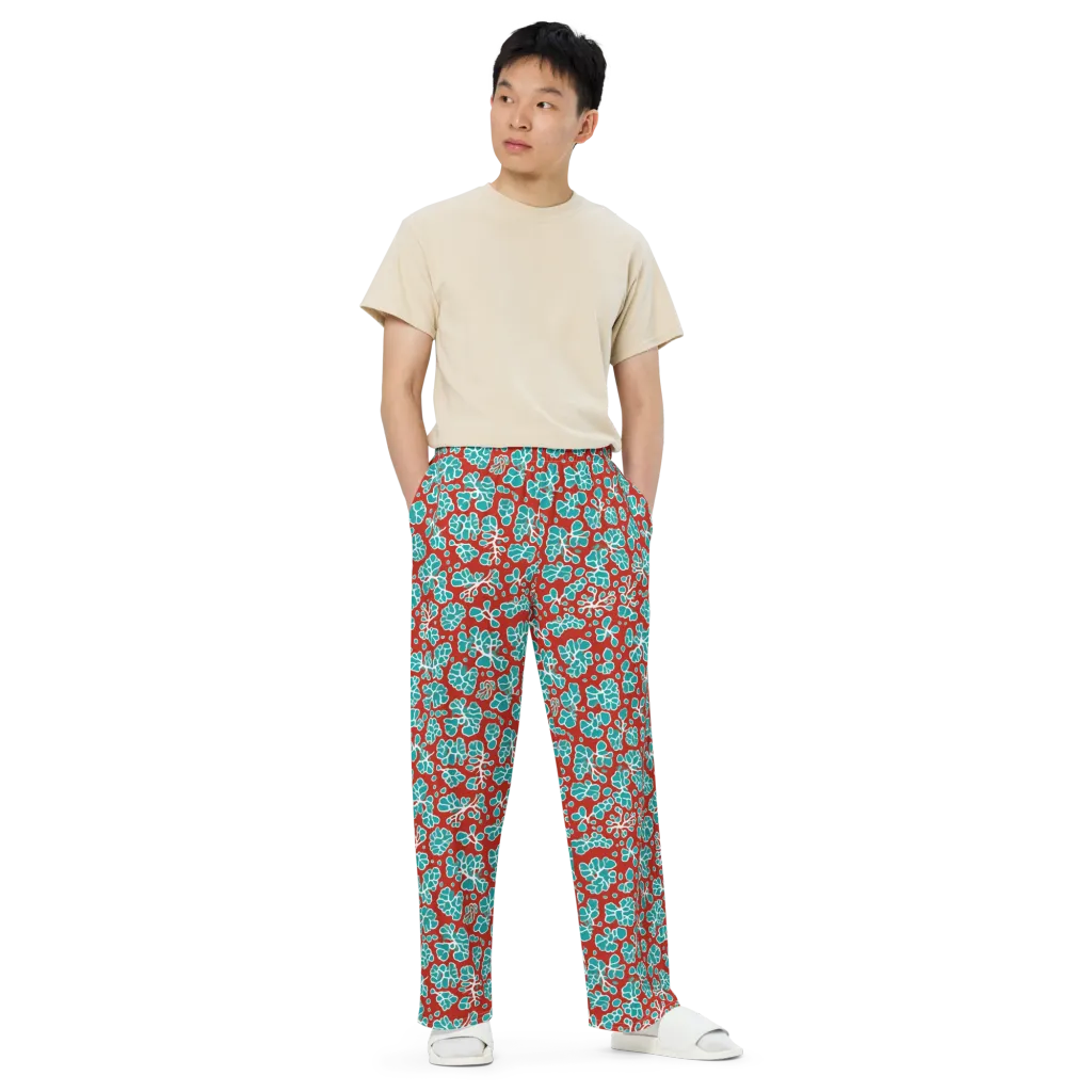 Vermilion Reef on Wide-Leg Pants — Front