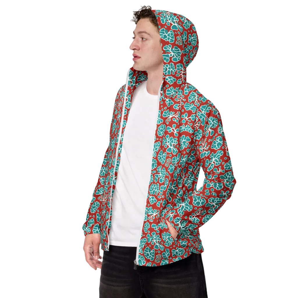 Vermilion Reef on Men's Windbreaker — Left Front
