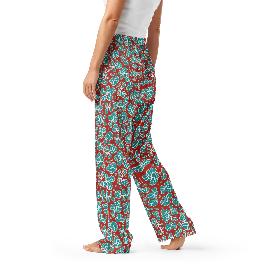 Vermilion Reef on Women's Pajama Pants — Left