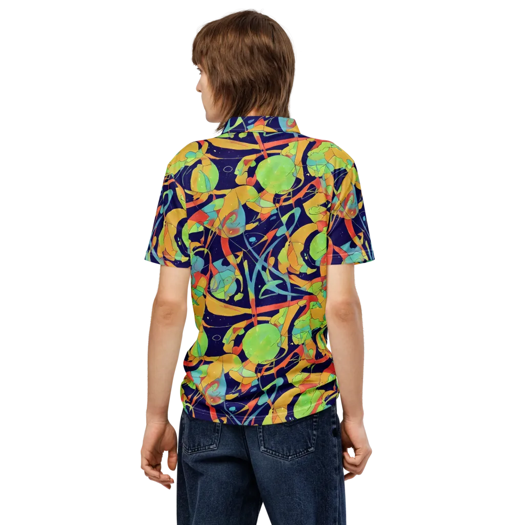 Solar Fronds on Men's Slim Fit Polo Shirt — Back
