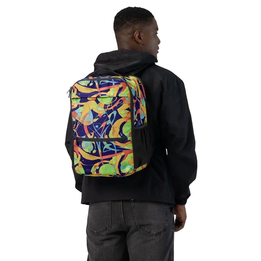 Solar Fronds on Utility Backpack — Back