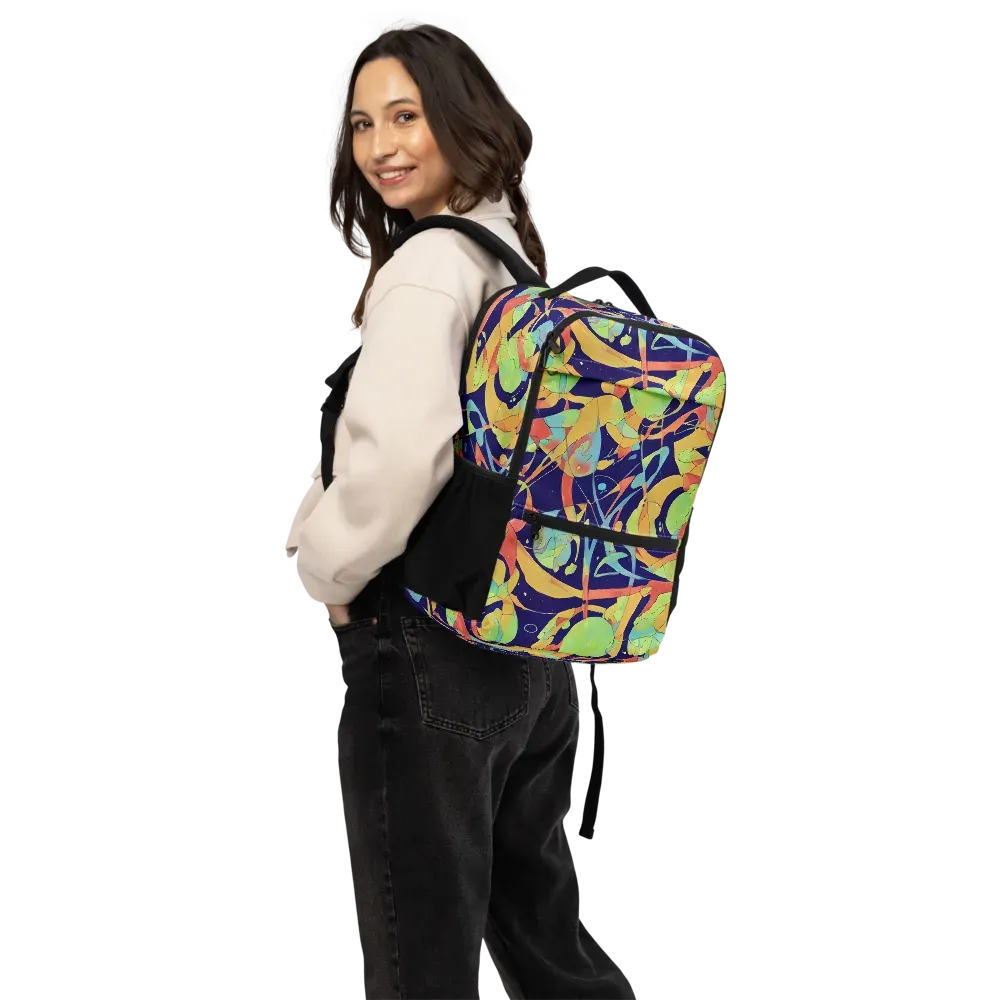 Solar Fronds on Utility Backpack — Back