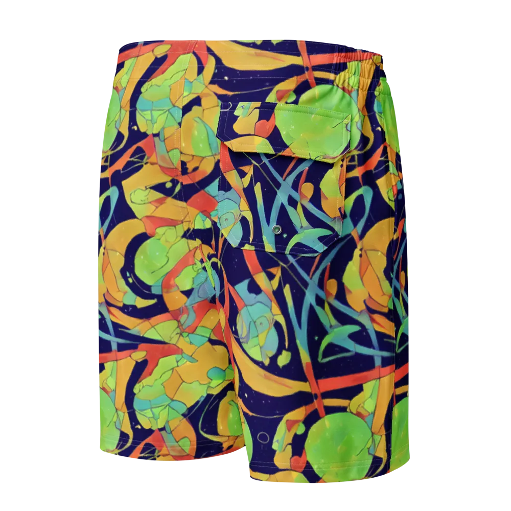 Solar Fronds on Men's Board Shorts — Back