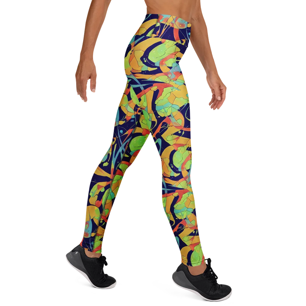 Solar Fronds on Yoga Leggings — Right