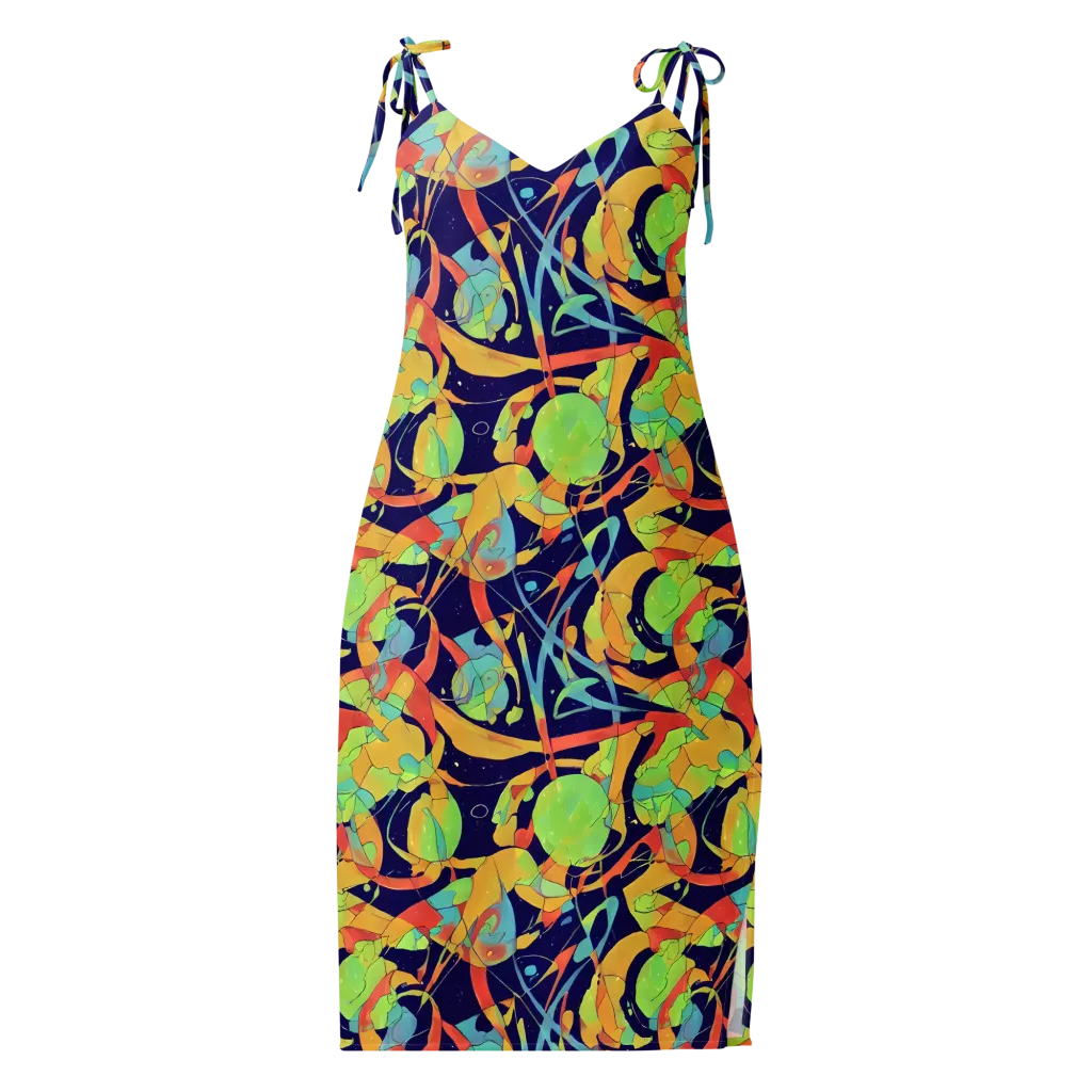 Solar Fronds on Slip Dress — Front