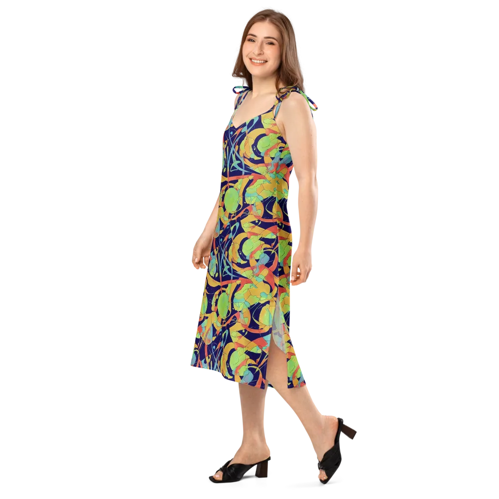Solar Fronds on Slip Dress — Left Front
