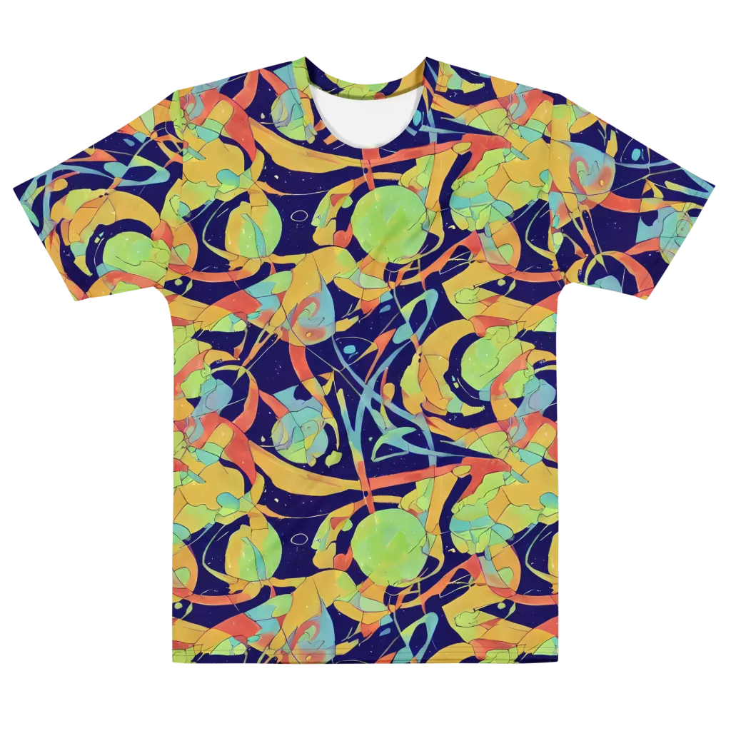 Solar Fronds on Men's Cotton Crew Neck T-Shirt — Front