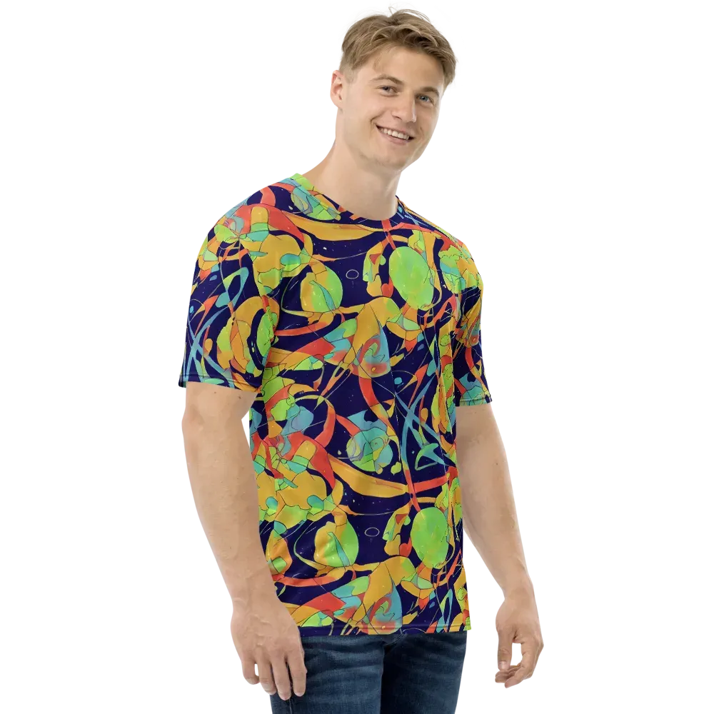 Solar Fronds on Men's Crew Neck T-Shirt — Right