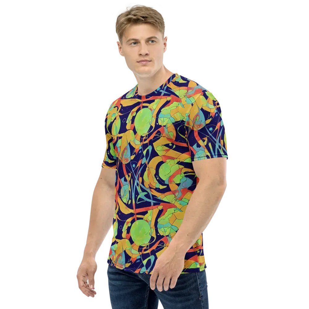 Solar Fronds on Men's Crew Neck T-Shirt — Left