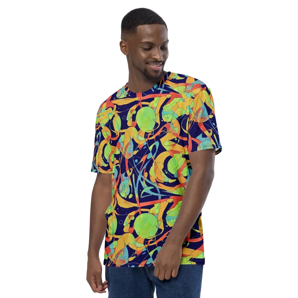 Solar Fronds on Men's Crew Neck T-Shirt — Left