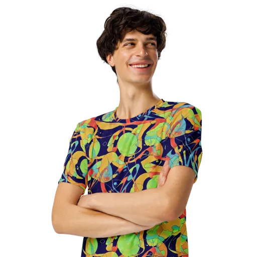 Solar Fronds on a Men's Crew Neck T-Shirt
