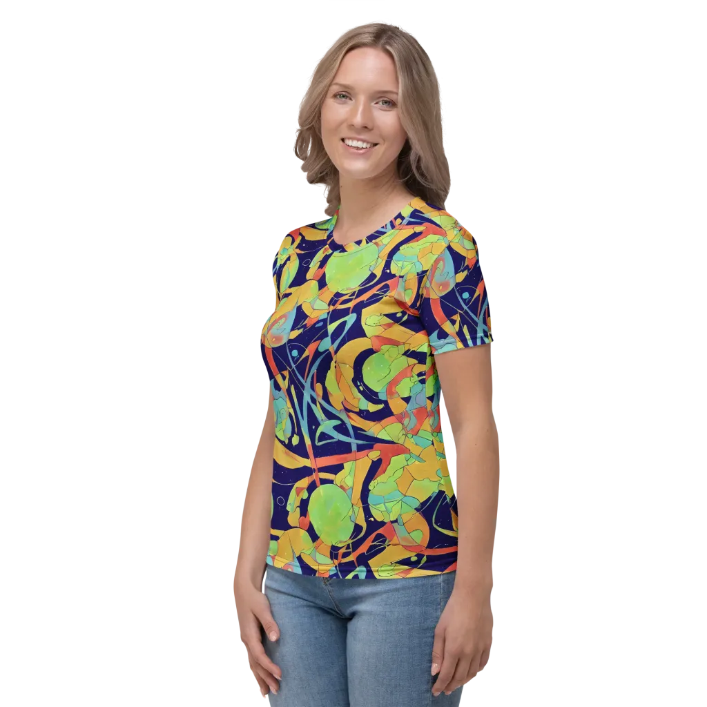 Solar Fronds on Women's Crew Neck T-Shirt — Left