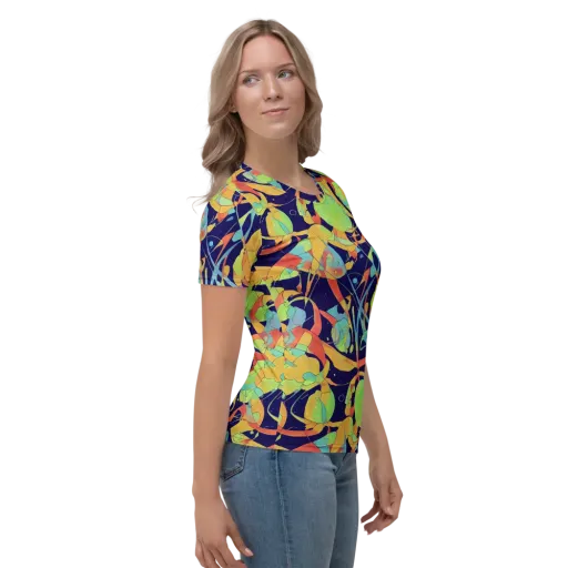 Solar Fronds on a Women's Crew Neck T-Shirt