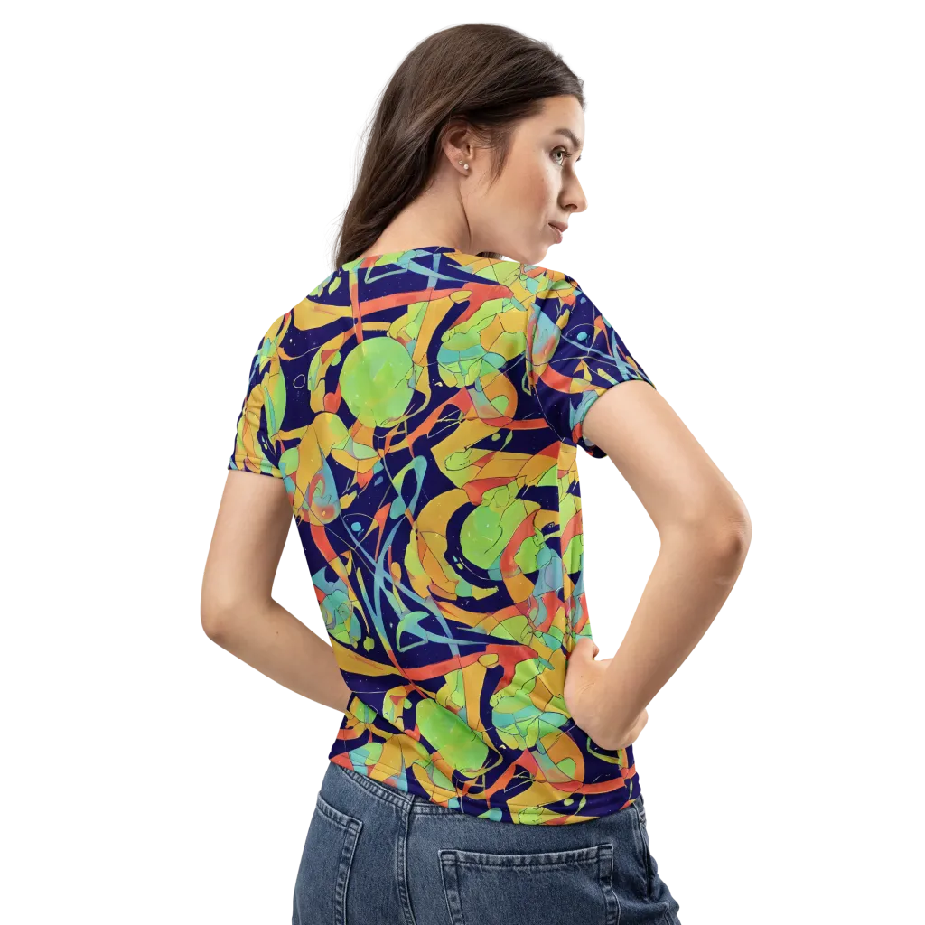 Solar Fronds on Women's Crew Neck T-Shirt — Back