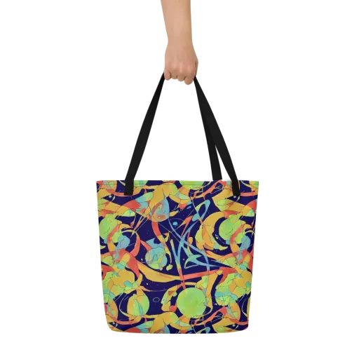 Solar Fronds on a Large Tote Bag W/ Pocket