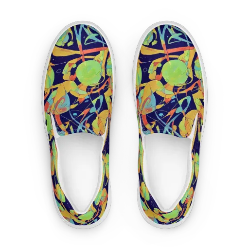 Solar Fronds on a Women's Slip-On Canvas Shoes