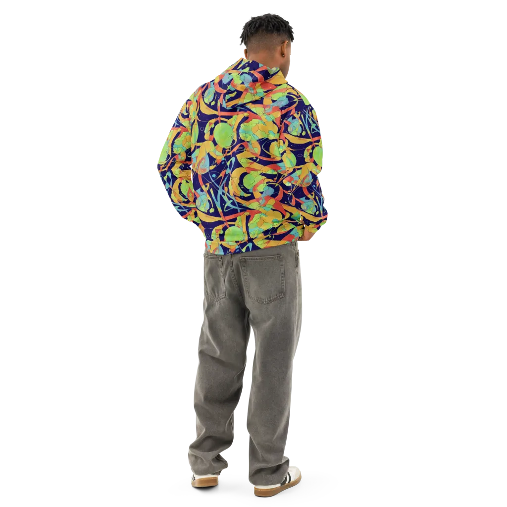Solar Fronds on Cotton Hoodie — Back