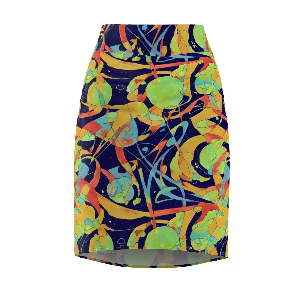 Solar Fronds on Pencil Skirt — Front